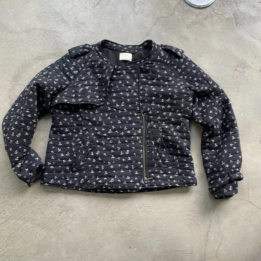 Band of Outsiders "girl" black quilted jacket.